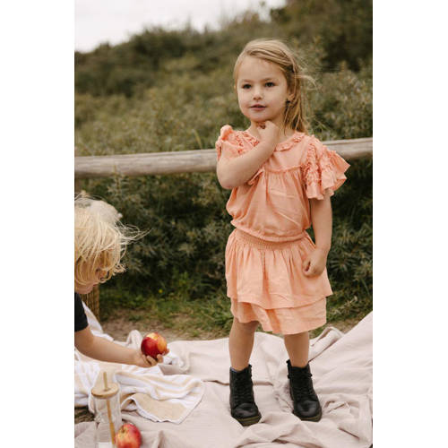 LEVV rok MOLLY oranje Meisjes Viscose Effen 104 | Rok van