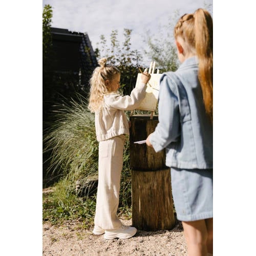 LEVV wide leg broek KELLYL ecru Meisjes Katoen Effen 116