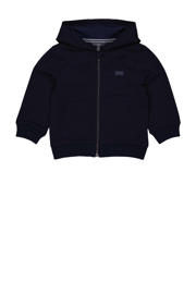 thumbnail: Blauwe jongens LEVV sweatvest van polyester met effen, lange mouwen, capuchon en ritssluiting