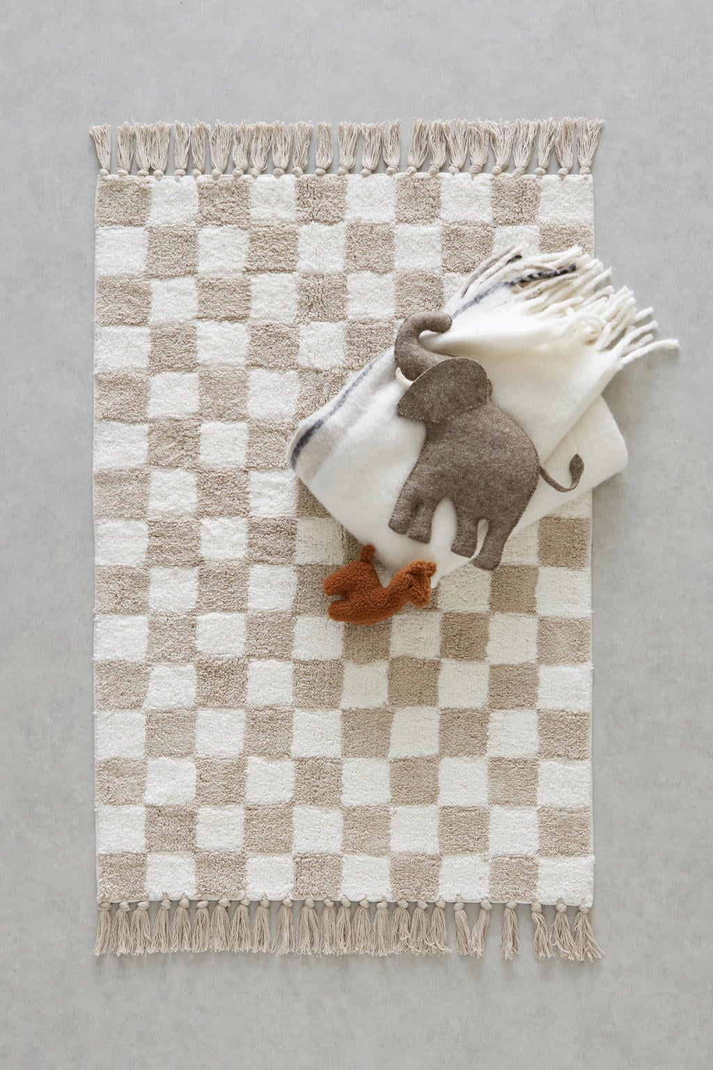NOUS Kids kindervloerkleed Checker board (130x90 cm)