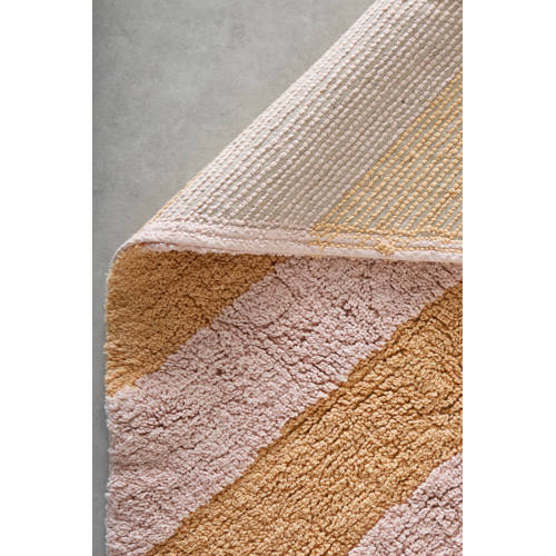 NOUS Kids kindervloerkleed Diagonal (130x90 cm) Roze Streep