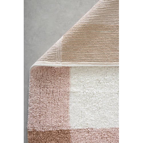 NOUS Kids kindervloerkleed Sofia (130x90 cm) Roze Ruit