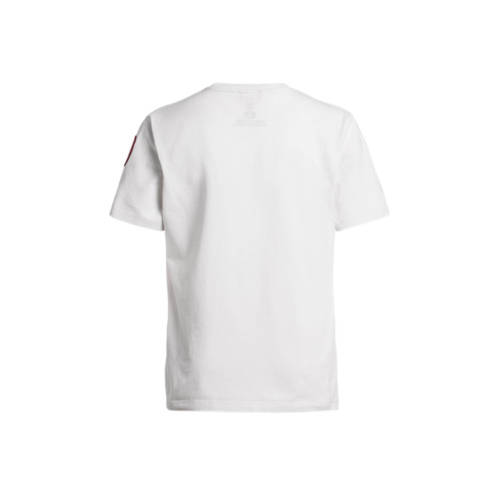 Parajumpers T-shirt TAPE met logo wit Jongens Katoen Ronde hals Logo 140