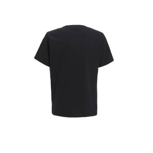 Parajumpers T-shirt TAPE met logo zwart Jongens Katoen Ronde hals Logo 140