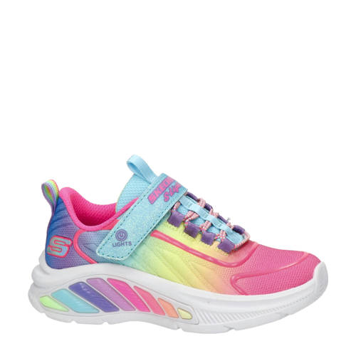 Skechers Rainbow Cruisers sneakers roze/blauw Meisjes Mesh Meerkleurig
