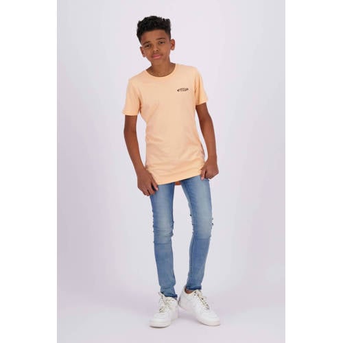 Raizzed T-shirt Helix met printopdruk zachtoranje Jongens Katoen Ronde hals 128