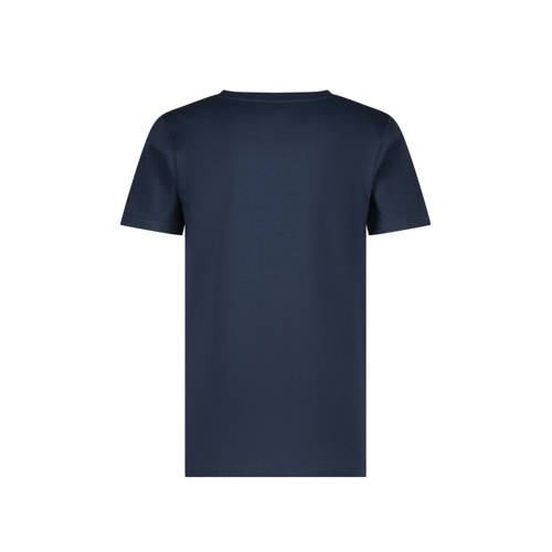 Raizzed T-shirt Helix met logo donkerblauw Jongens Katoen Ronde hals Logo 128