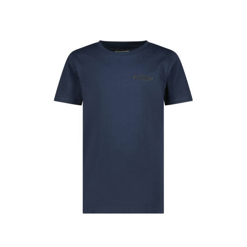 Raizzed T-shirt Helix met logo donkerblauw Jongens Katoen Ronde hals Logo