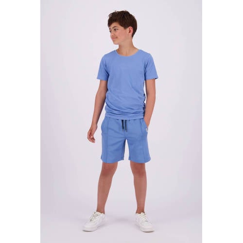Raizzed T-shirt Harell met logo middenblauw Jongens Katoen Ronde hals Logo 128