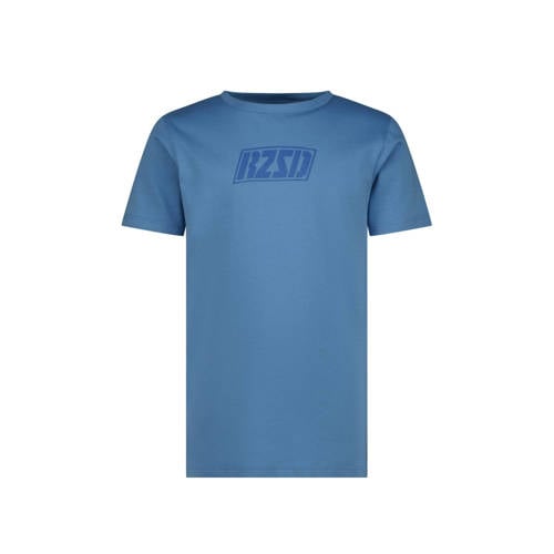 Raizzed T-shirt Harell met logo middenblauw Jongens Katoen Ronde hals Logo