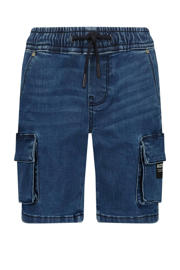 thumbnail: Dark blue denim jongens Raizzed jeans Seoul van stretchkatoen met effen en elastische tailleband met koord