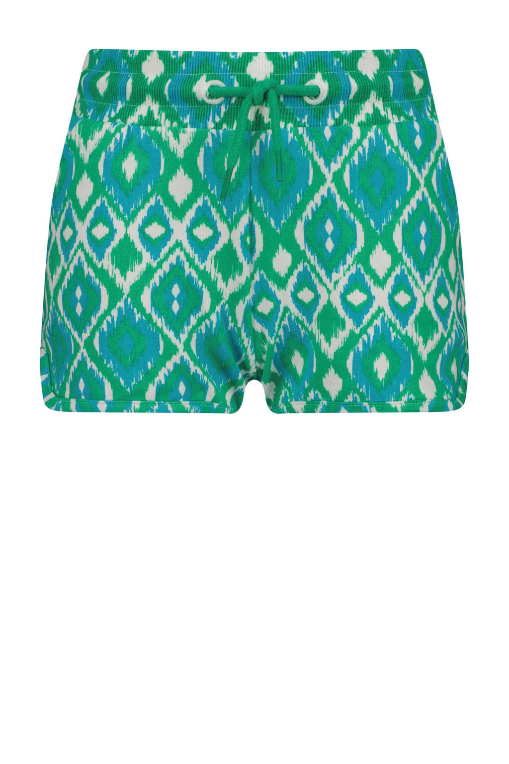 Groen en ecru meisjes Raizzed casual short Auston zeegroen van stretchkatoen met regular waist en elastische tailleband