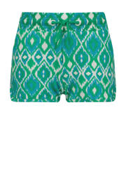 thumbnail: Groen en ecru meisjes Raizzed casual short Auston zeegroen van stretchkatoen met regular waist en elastische tailleband