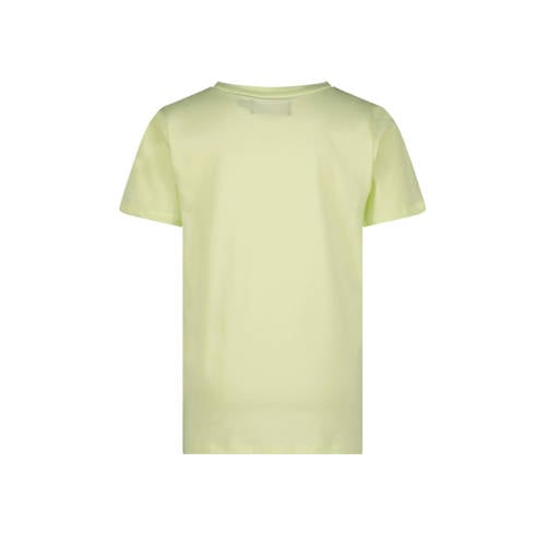 Raizzed T-shirt Beckley met printopdruk lichtgeel Jongens Katoen Ronde hals 164