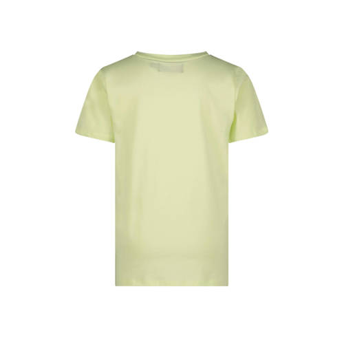 Raizzed T-shirt Beckley met printopdruk lichtgeel Jongens Katoen Ronde hals 164