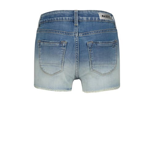 Raizzed dip-dye denim short Louisiana Crafted mid blue stone Korte broek Blauw Meisjes Stretchdenim 140