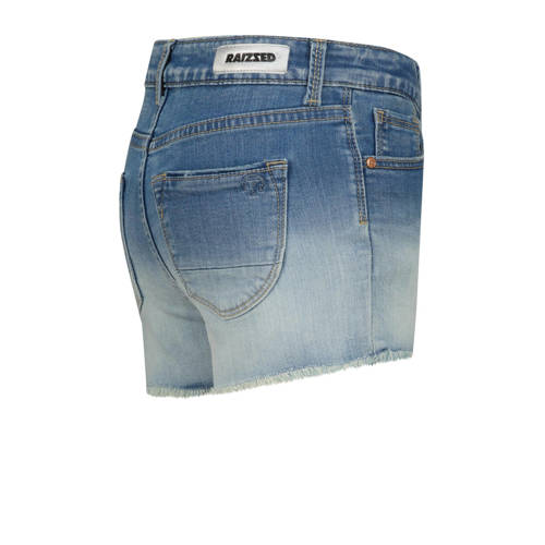 Raizzed dip-dye denim short Louisiana Crafted mid blue stone Korte broek Blauw Meisjes Stretchdenim 140