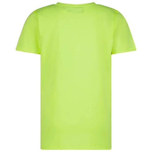 Raizzed T-shirt Huck met logo neon geel Jongens Polyester Ronde hals Logo 128