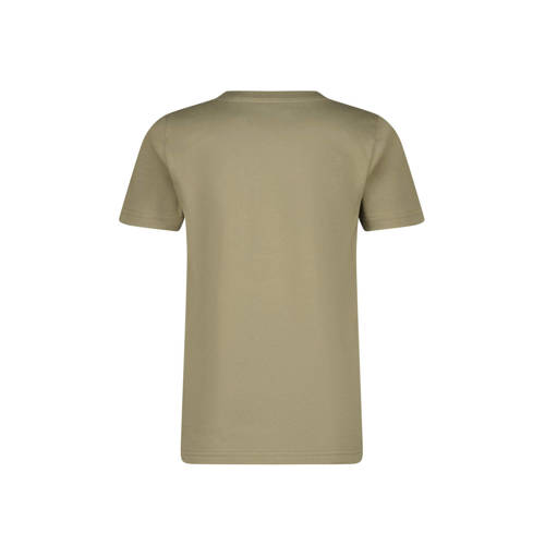 Raizzed T-shirt Hon zacht olijfgroen zwart Jongens Katoen Ronde hals Meerkleurig 128