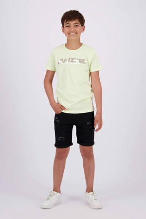 T-shirt Augsburg met logo lichtgeel