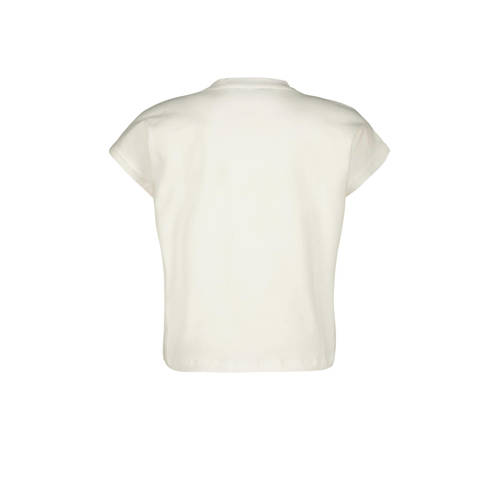 Raizzed T-shirt Lena met tekst wit Meisjes Katoen Ronde hals Tekst 128