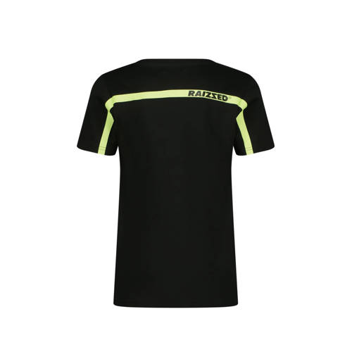 Raizzed T-shirt Bannu zwart geel Jongens Katoen Ronde hals Meerkleurig 164