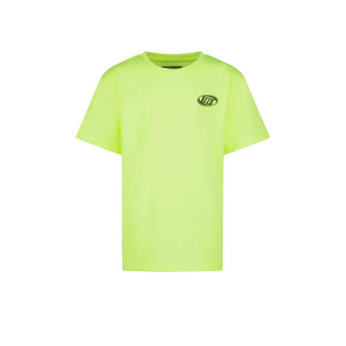 Raizzed T-shirt Hogan met backprint neon geel Jongens Katoen Ronde hals