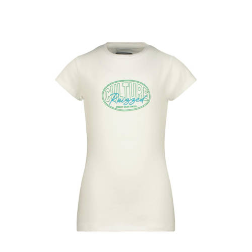 Raizzed T-shirt Mayra met printopdruk wit Meisjes Katoen Ronde hals Printopdruk