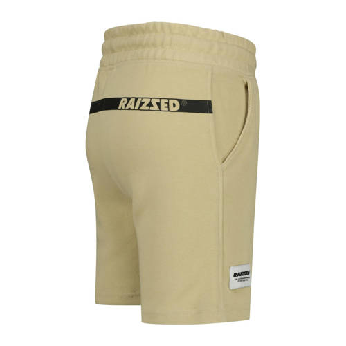 Raizzed sweatshort Rosh met logo lichtzand Korte broek Beige Logo 128