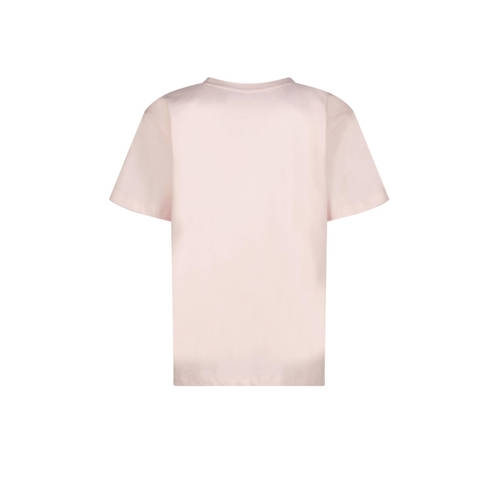 Raizzed T-shirt Hush met printopdruk roze wit Grijs Jongens Katoen Ronde hals 164