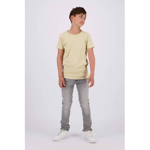 Raizzed T-shirt Bannu wit Beige Jongens Katoen Ronde hals Effen 140