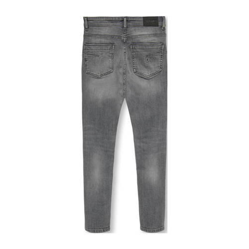 Only KIDS BOY tapered fit jeans KOBDRAPER grijs Jongens Stretchdenim Effen 128
