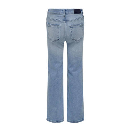 Only KIDS GIRL wide leg jeans KOGJUICY met slijtage light blue denim Blauw Meisjes Stretchdenim 116