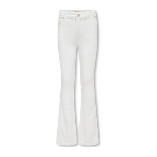 KIDS ONLY GIRL flared jeans KOGROYAL wit Meisjes Katoen Effen - maat 122 afbeelding