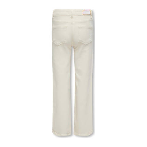 Only KIDS GIRL high waist wide leg jeans KOGJUICY ecru Meisjes Stretchdenim 116