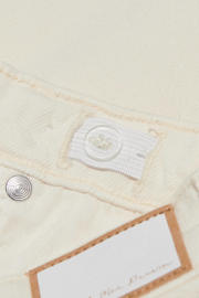 thumbnail: Ecru meisjes KIDS ONLY GIRL high waist wide leg jeans van katoen met rits- en knoopsluiting