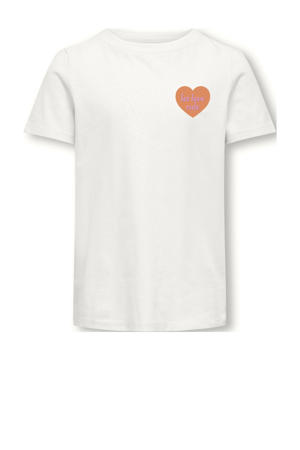 T-shirt KOGSENNA met backprint wit