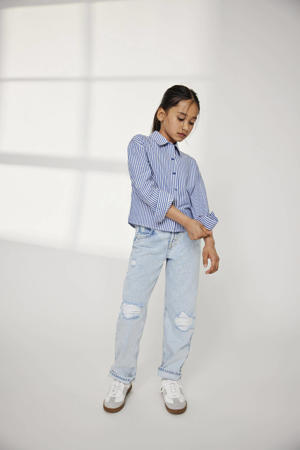 loose fit jeans KOGDAD met slijtage light blue denim