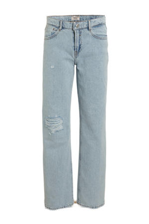 loose fit jeans KOGDAD met slijtage light blue denim