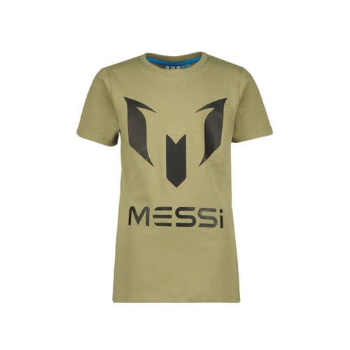 Vingino x Messi T-shirt Hogo met printopdruk groen Jongens Katoen Ronde hals