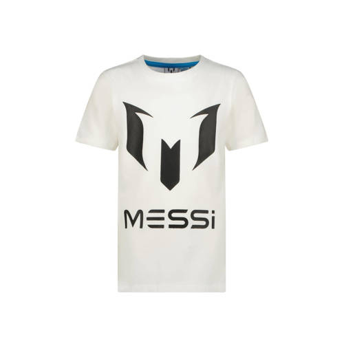 Vingino x Messi T-shirt Hogo met printopdruk wit Jongens Katoen Ronde hals