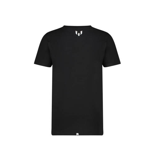VINGINO x Messi T-shirt Hogo met printopdruk zwart Jongens Katoen Ronde hals 116