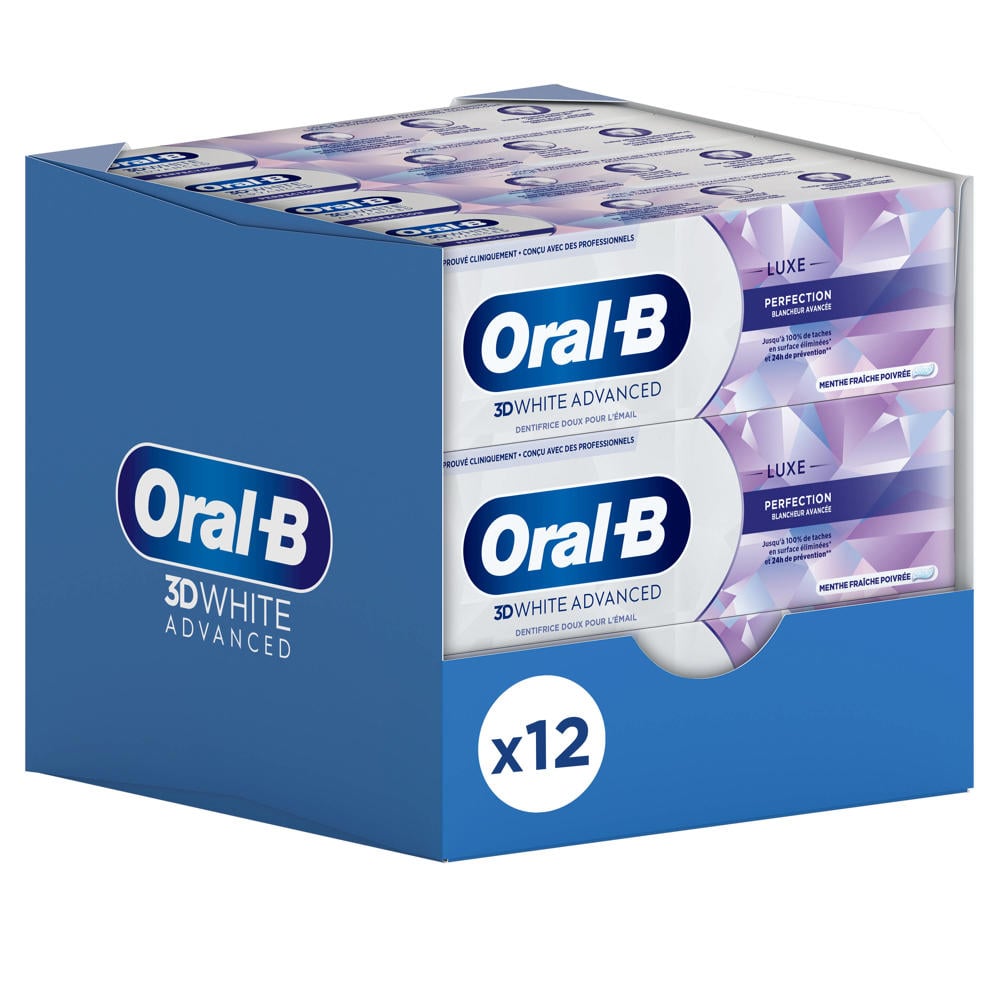 Oral-B 3D White Advanced Luxe Perfection tandpasta - 12 x 75 ml
