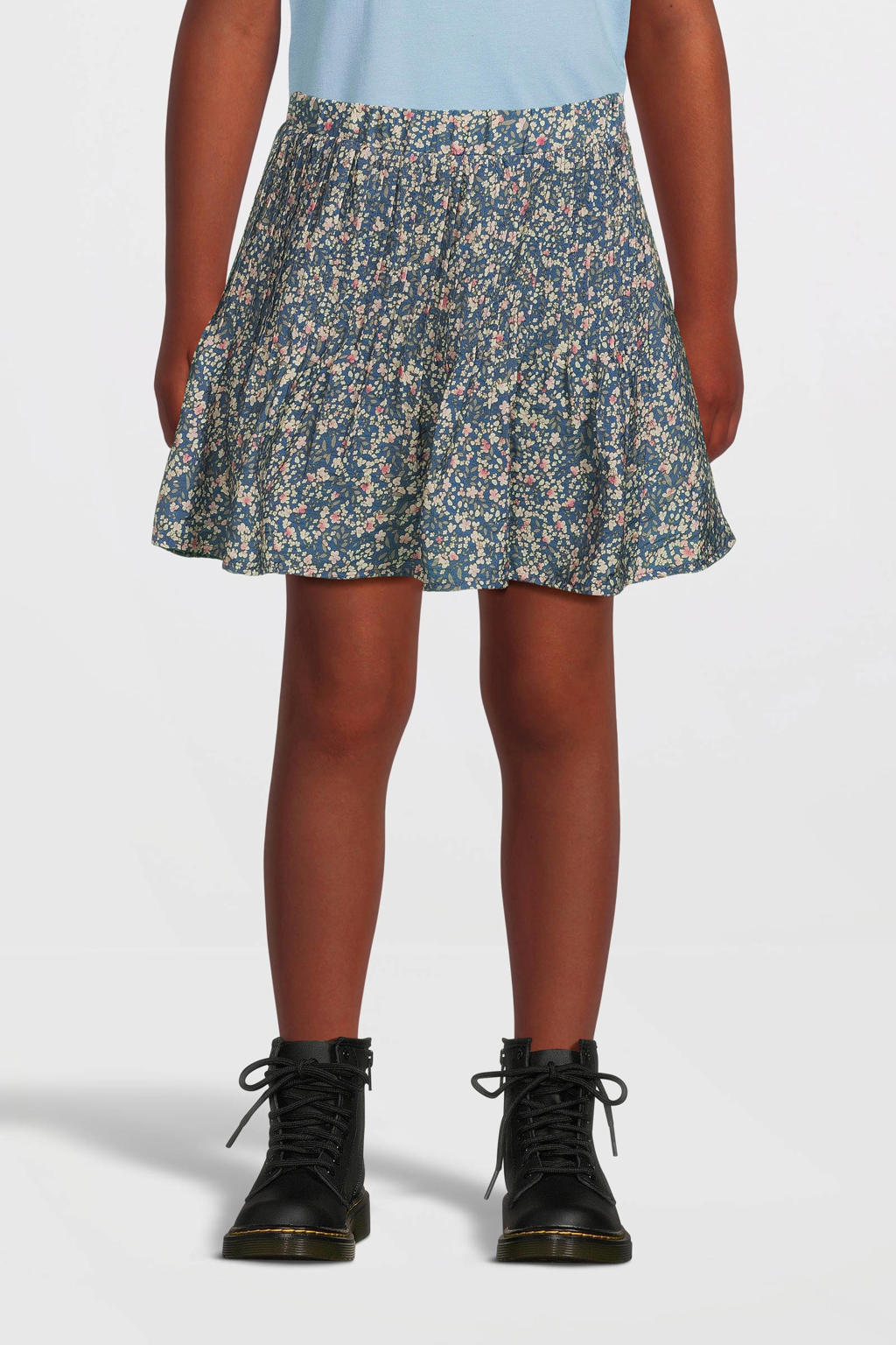 VERO MODA GIRL gebloemde rok VMIRIS blauw/ecru/roze