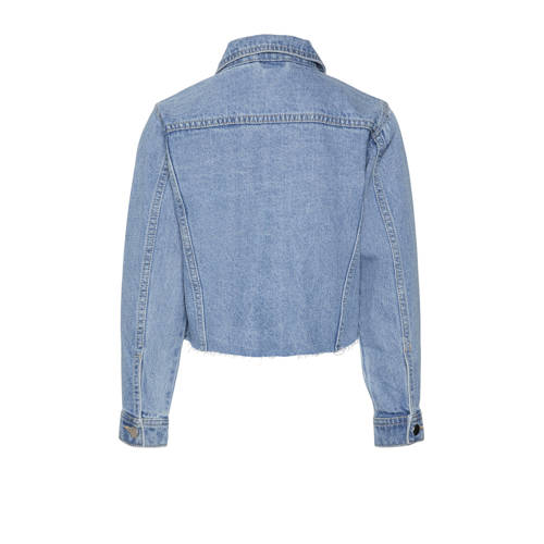 VERO MODA GIRL spijkerjas VMLOLA t blue denim Blauw Effen 116