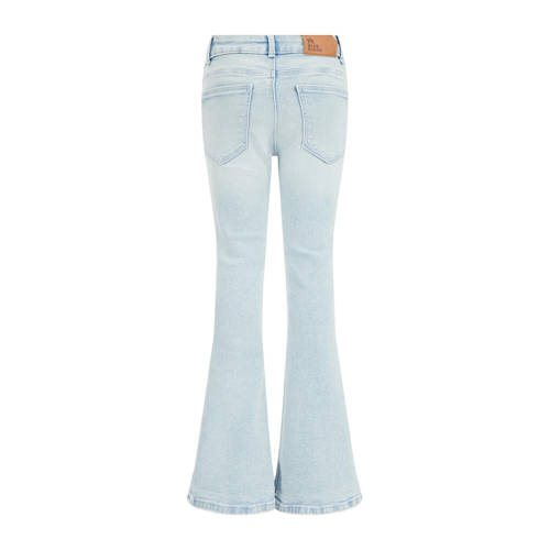 WE Fashion Blue Ridge flared jeans light blue denim Broek Blauw Meisjes Stretchdenim 104