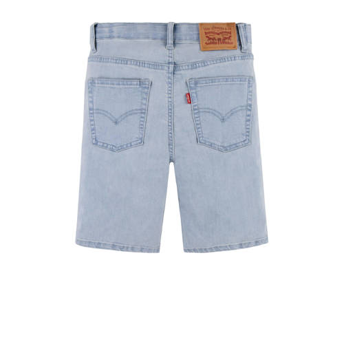 Levis Levi's Kids slim fit denim short silver linings Korte broek Blauw Jongens Stretchdenim 116