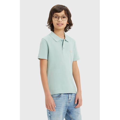 Levis Levi's Kids polo zachtgroen Jongens Katoen Polokraag Effen 116