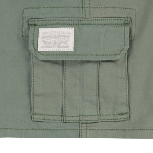 Levis Levi's Kids regular fit cargo short olijfgroen Korte broek Jongens Stretchkatoen 152