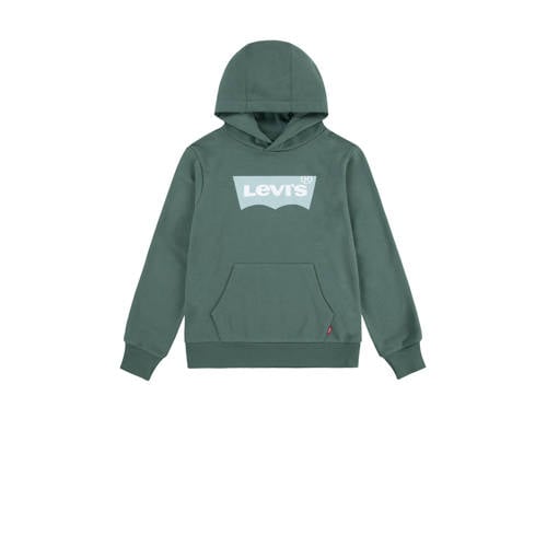 Levi's Kids hoodie BATWING met logo donkergroen Sweater - 116